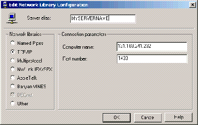 Client Network Utility for SQL