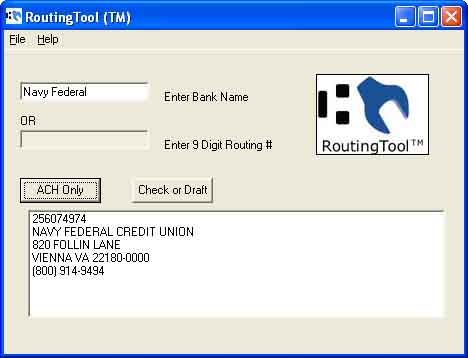bank routing
